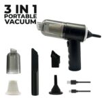 3-in-1 Portable Vacuum Cleaner, Duster & Air Blower | Wireless Handheld Cleaning for Car & Home
