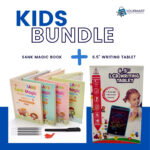 4-in-1 Sank Magic Book Practice + 6.5-Inch Multi-Color LCD Electronic Writing Tablet  | Premium Quality