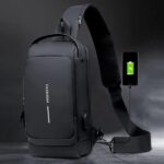Black Multifunction Anti-Theft USB Charging Crossbody Shoulder Bag | Stylish, Secure & Travel-Ready - Image 6