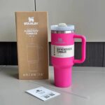 Pink Stanley 40 Oz Stainless Steel Tumbler | Leak-Proof Vacuum Insulated Travel Mug | Hot & Cold - Image 4