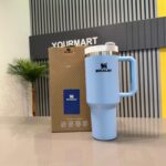 Light Blue Stanley 40 Oz Stainless Steel Tumbler | Leak-Proof Vacuum Insulated Travel Mug | Hot & Cold - Image 5