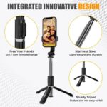 NeePho P170S Selfie Stick Tripod | Extendable , Bluetooth Remote, Universal Smartphone Mount | Durable Metal Build & Lightweight Design - Image 2