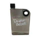 Black Ultra Slim Notebook Style Water Bottle 380ml | Portable Memo Bottle for Travel, School & Office - Image 5