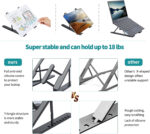 Plastic Foldable & Portable Laptop Stand | Lightweight Adjustable Laptop Holder | High-Quality ABS