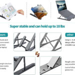 Plastic Foldable & Portable Laptop Stand | Lightweight Adjustable Laptop Holder | High-Quality ABS