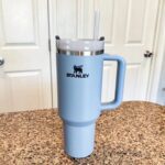 Light Blue Stanley 40 Oz Stainless Steel Tumbler | Leak-Proof Vacuum Insulated Travel Mug | Hot & Cold - Image 3