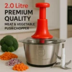 2L Manual Food Chopper | Stainless Steel Bowl & 4 Sharp Blades - Image 4