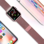 Rose Pink | Apple Watch Milanese Magnetic Loop Strap | Stainless Steel Band  | 42mm / 44mm / 45mm - Image 7