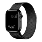 Black | Apple Watch Milanese Magnetic Loop Strap | Stainless Steel Band  | 42mm / 44mm / 45mm - Image 5