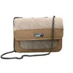 Luxury Women’s Shoulder Bag in Beige Faux Leather for Casual, Work, and Formal Use - Image 4