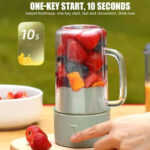 Crusher Juicer 2-in-1 Mini Portable Blender | USB Rechargeable | 6-Blade High-Speed Juicer | Random Color - Image 2