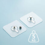 4 PCs Punch-Free Screw Hanger | Non-Marking Wall Hook Stickers | Heavy-Duty Picture & Decor Holder - Image 9