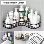 Wall Corner Rack with 2 Self-Adhesive Screws | Stainless Steel Bathroom & Kitchen Storage Shelf - Image 4