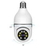 Speed-X Bulb Camera 1080P WiFi 360° Panoramic Security Camera  | Night Vision & Two-Way Audio