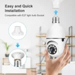 Speed-X Bulb Camera 1080P WiFi 360° Panoramic Security Camera  | Night Vision & Two-Way Audio - Image 5