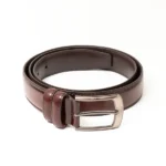Medium Brown Imported Belt | Premium Matt Finish Strap with Elegant Metal Buckle for Formal & Casual Wear