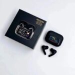 Black A9 Pro ANC Bluetooth 5.4 Wireless Earbuds with Smart Screen and Active Noise Cancellation - Image 3