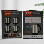 RAF KT-200 Automatic Electric Kettle 2 Liter Stainless Steel Cordless 1500W with Overheat Protection - Image 4