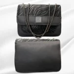 Luxury Women’s Shoulder Bag in Charcoal Black Faux Leather for Casual, Work, and Formal Use - Image 2