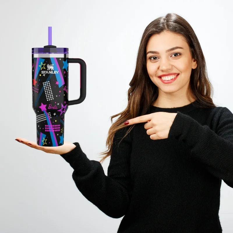 2_1759223123.webp Black Stylish Stanley Barbie Tumbler H2.0 Tumbler 1.18L Limited Edition Double Wall Vacuum Insulated - Image 1