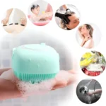 Soft Silicone Bath Brush with Hooks | Baby & Adult Body Scrubber | Random Color | With Box - Image 2