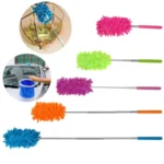 Flexible Micro-Fiber Duster With Telescopic Stainless Steel Handle | Fan & Home Cleaning | Random Colors - Image 7