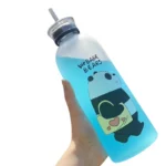 We Babe Bears Frosted Plastic Water Bottle with Straw 1000ml | Leakproof BPA-Free Cute Hydration Bottle - Image 5