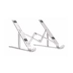 Premium Aluminum Foldable Laptop Stand | Sturdy, Adjustable, Portable | Silver & Black - Image 3