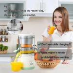 Portable Electric Citrus Juicer | USB Rechargeable Hands-Free Fruit Extractor for Fresh Juice Anywhere - Image 7