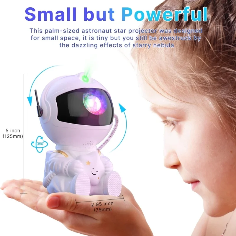 3_1755605802.webp Mini Astronaut Galaxy Projector | Star & Nebula Night Light with Remote Control | Astronaut Galaxy Lamp - Image 1