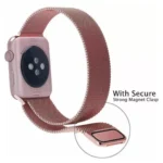 Rose Pink | Apple Watch Milanese Magnetic Loop Strap | Stainless Steel Band  | 42mm / 44mm / 45mm - Image 5