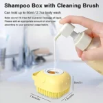 Soft Silicone Bath Brush with Hooks | Baby & Adult Body Scrubber | Random Color | With Box - Image 3
