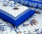 Azure 4Pcs Cotton Printed Bedsheet Set | Soft, Breathable & Elegant Bedding - Image 5