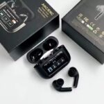 Black A9 Pro ANC Bluetooth 5.4 Wireless Earbuds with Smart Screen and Active Noise Cancellation - Image 5