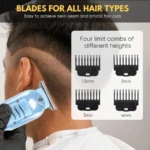 Daling Transparent LCD Electric Hair Trimmer | USB Rechargeable | Professional Grooming | FR-D-8268 - Image 4
