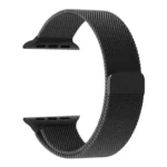 Black | Apple Watch Milanese Magnetic Loop Strap | Stainless Steel Band  | 42mm / 44mm / 45mm - Image 2