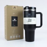 Black Stanley 40 Oz Stainless Steel Tumbler | Leak-Proof Vacuum Insulated Travel Mug | Hot & Cold