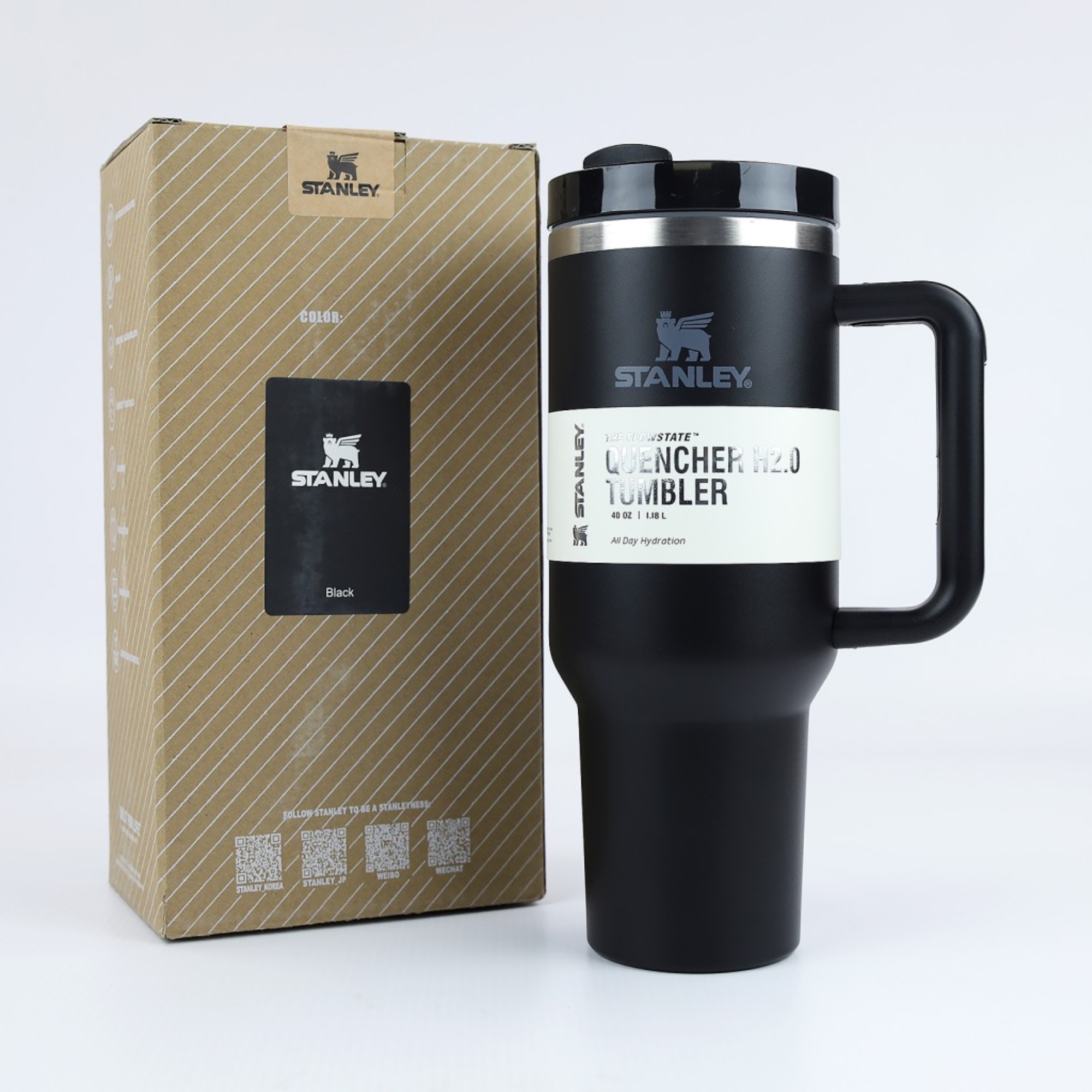 4_1757936126.jpg Black Stanley 40 Oz Stainless Steel Tumbler | Leak-Proof Vacuum Insulated Travel Mug | Hot & Cold - Image 1
