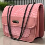 Luxury Women’s Shoulder Bag in Pink Faux Leather for Casual, Work, and Formal Use - Image 3