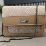 Luxury Women’s Shoulder Bag in Beige Faux Leather for Casual, Work, and Formal Use - Image 2