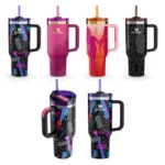 Pink Barbie Stanlay Tumbler | H2.0 Tumbler 1.18L Limited Edition Double Wall Vacuum Insulated - Image 5