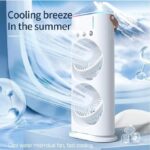 Mini Double Head Mist Fan with LED Light & Humidifier | Portable USB Air Cooler for Home Office Travel - Image 9