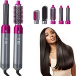 5-in-1 Electric Hair Dryer Brush Kit | Blow Dryer, Straightener, Curler & Volumizer Styling Tool - Image 6