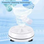 Portable USB Mini Turbo Washer | Ultrasonic Travel Washing Machine for Socks, Underwear & Dishes - Image 3