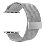 Silver | Apple Watch Milanese Magnetic Loop Strap | Stainless Steel Band  | 42mm / 44mm / 45mm - Image 5