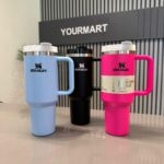 Pink Stanley 40 Oz Stainless Steel Tumbler | Leak-Proof Vacuum Insulated Travel Mug | Hot & Cold