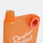 Orange Ultra Slim Notebook Style Water Bottle 380ml | Portable Memo Bottle for Travel, School & Office - Image 2