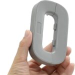 Child Safety Refrigerator Lock | Baby Proof Double Button Fridge Lock White & Grey - Image 2