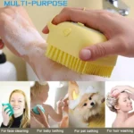 Soft Silicone Bath Brush with Hooks | Baby & Adult Body Scrubber | Random Color | With Box - Image 5