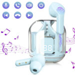 Air31 Earbuds Wireless | Crystal Transparent Bluetooth 5.3 | LED Display | Heavy Bass Stereo Sound - Image 4